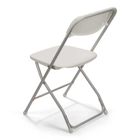 Atlas Commercial Products TitanPRO™ Aluminum Plastic Folding Chair, White PFC2-ALUM-WH